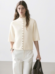 ÁO CARDIGAN ĐAN VỚI TAY ÁO DÀI KHUỶU TAY
