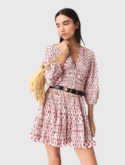 Đầm ngắn xếp ly
