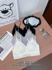 Áo bratop LA PERLA viền ren dây đan lưng 3 màu