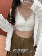 Áo bratop LA PERLA viền ren dây đan lưng 3 màu