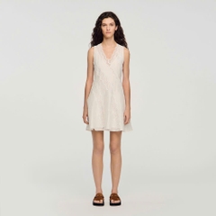 ĐẦM NGẮN BẰNG VẢI LINEN CẮT MAY