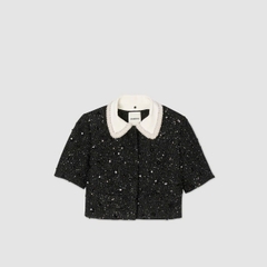 ÁO KHOÁC NGẮN VẢI TWEED ĐÍNH ĐÁ