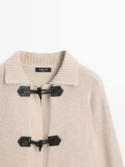 ÁO LEN CARDIGAN PHA LEN CÓ CHI TIẾT NÚT SỪNG