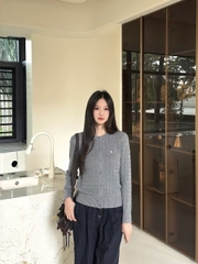 CDG CK vặn thừng cổ tròn 4 màu