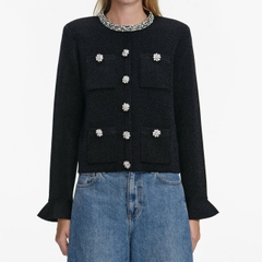 ÁO KHOÁC CARDIGAN CÀI NÚT PHA LÊ