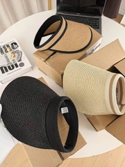 Mũ cói nửa đầu Sun Flat xuất xịn 3 màu
