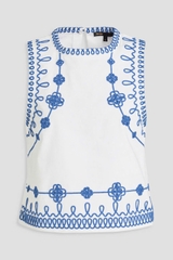 Áo Maje tanktop thêu xanh