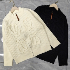 Áo khoác len có khóa kéo đệm