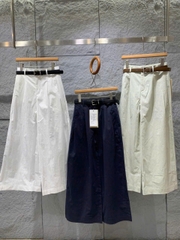 Quần khaki suông T-Flatform lưng chun kèm belt 3 màu (JW116169)