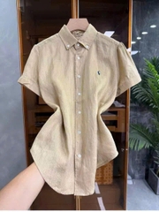 Sơ mi Polo ngắn tay linen 4 màu