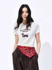 ÁO THUN COTTON IN HÌNH THÚ CƯNG DỄ THƯƠNG