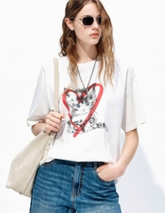 ÁO THUN IN HÌNH MÈO BẰNG VẢI COTTON