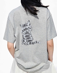 ÁO THUN IN HÌNH MÈO BẰNG VẢI COTTON
