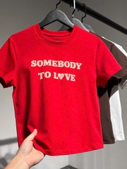 T-shirt Mo&Co chữ Somebody to love 3 màu