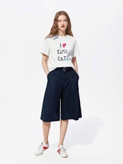 T-shirt Mo&Co hoạ tiết I cute Cat 2 màu
