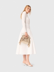 Váy dài bằng vải taffeta (set 2cs tách)