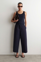 QUẦN ỐNG THẲNG COTTON CÓ DÂY RÚT