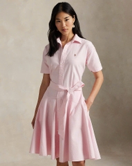 Đầm sơ mi tay ngắn bằng vải cotton Oxford