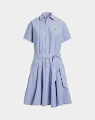 Đầm sơ mi tay ngắn bằng vải cotton Oxford