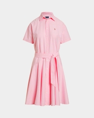 Đầm sơ mi tay ngắn bằng vải cotton Oxford