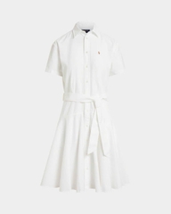 Đầm sơ mi tay ngắn bằng vải cotton Oxford