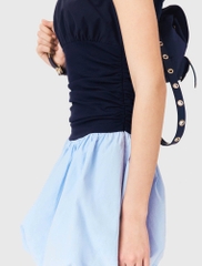 Váy kết hợp vải jersey và cotton