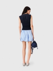 Váy kết hợp vải jersey và cotton
