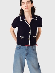 Áo khoác cardigan với viền móc