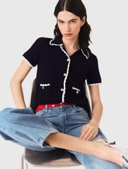 Áo khoác cardigan với viền móc