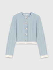 ÁO CARDIGAN VỚI VIỀN TƯƠNG PHẢN