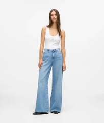 Quần denim KARL LAGERFELD suông  đinh tán dọc