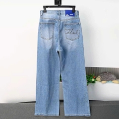 Quần denim KARL LAGERFELD suông  đinh tán dọc