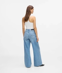 Quần denim KARL LAGERFELD suông  đinh tán dọc