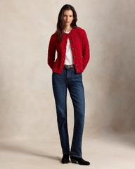 Áo khoác cardigan Polo RL len wool đan kiểu cáp