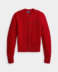 Áo khoác cardigan Polo RL len wool đan kiểu cáp