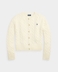 Áo khoác cardigan Polo RL len wool đan kiểu cáp