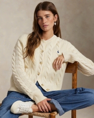 Áo khoác cardigan Polo RL len wool đan kiểu cáp