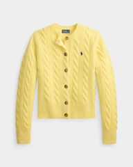 Áo khoác cardigan Polo RL len wool đan kiểu cáp