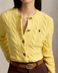 Áo khoác cardigan Polo RL len wool đan kiểu cáp