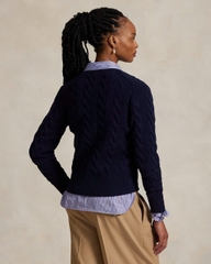 Áo khoác cardigan Polo RL len wool đan kiểu cáp