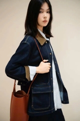 Jacket COS cổ nhung tăm 3 túi trước dáng loose 2 màu