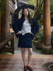 Jacket COS cổ nhung tăm 3 túi trước dáng loose 2 màu