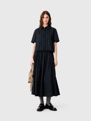 ÁO SƠ MI MAJE COTTON NGẮN TAY ĐÍNH ĐÁ