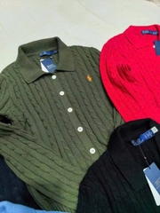 CDG Polo RL vặn thừng cổ bẻ logo ngực 100% cotton 6 màu