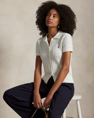 Áo khoác Polo RL tay ngắn bằng vải cotton dệt kim