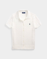 Áo khoác Polo RL tay ngắn bằng vải cotton dệt kim