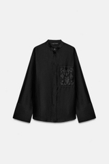 ÁO SƠ MI ZARA TÚI THÊU ZW COLLECTION