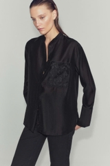 ÁO SƠ MI ZARA TÚI THÊU ZW COLLECTION