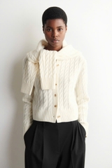 ÁO KHOÁC CARDIGAN COS LEN MERINO DỆT KIM KIỂU DÂY CÁP