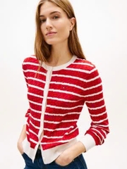 Áo CDG Tommy kẻ ngang cổ tròn 2 màu